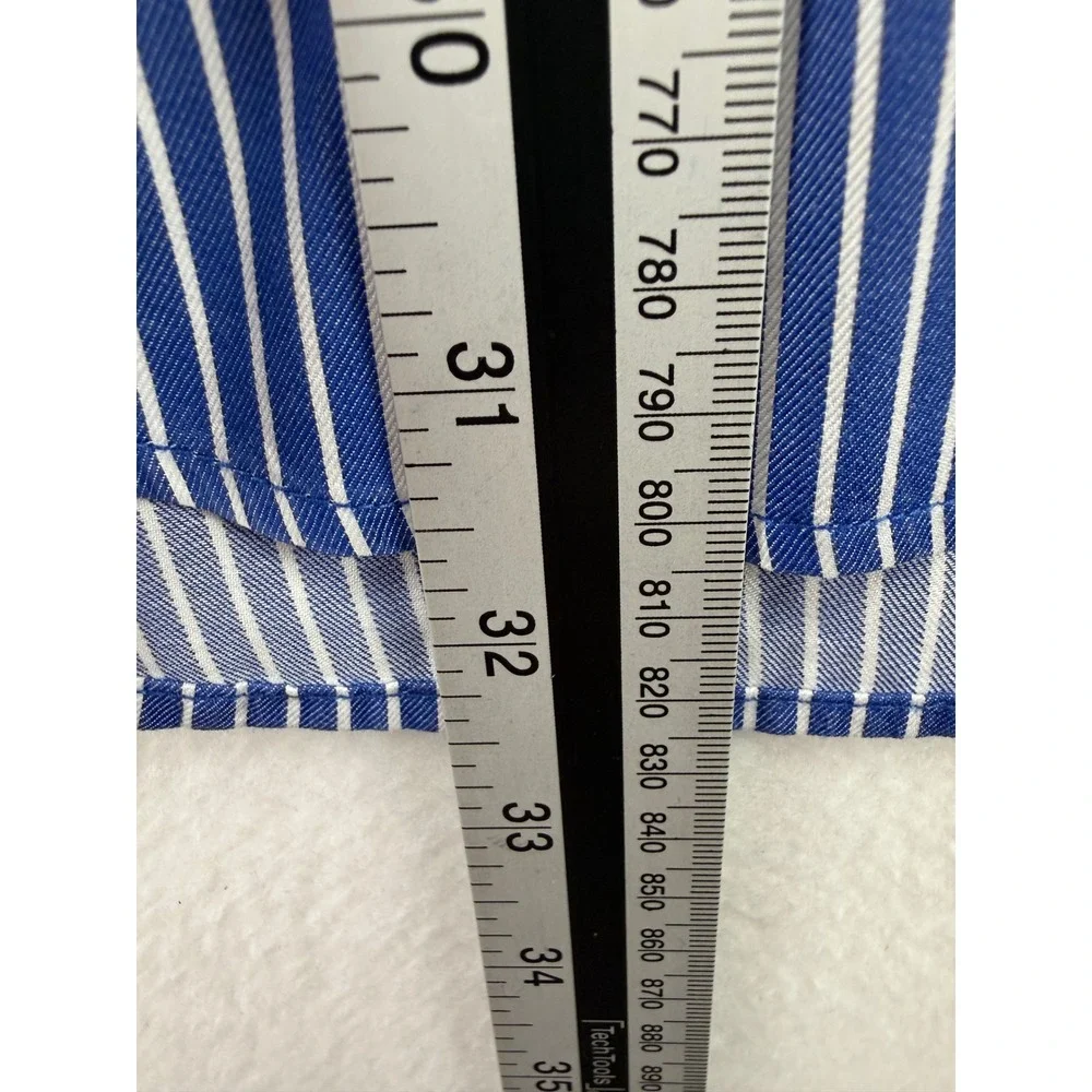 Banana Republic Shirt Mens XL Blue White Striped Long‎ Sleeve Button Down